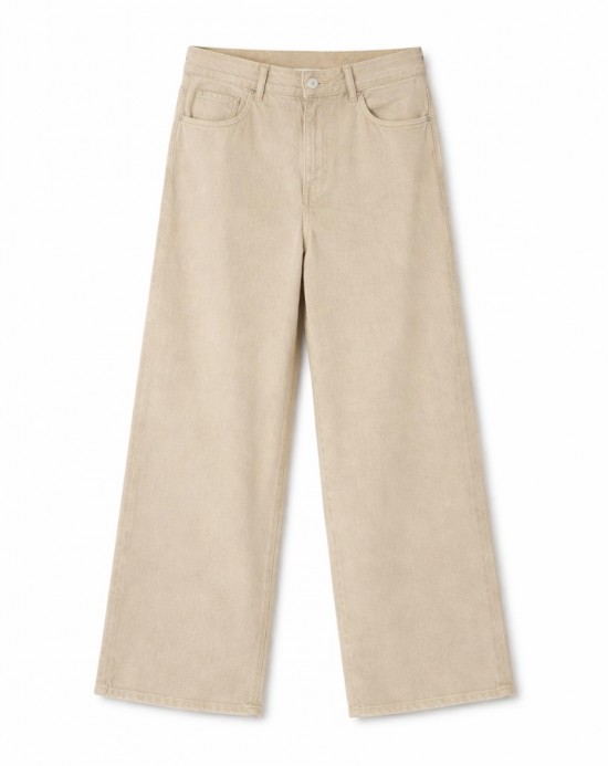 Wide leg beige Karostar