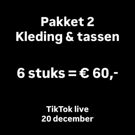 Pakket 2 Kleding & tassen TikTok live