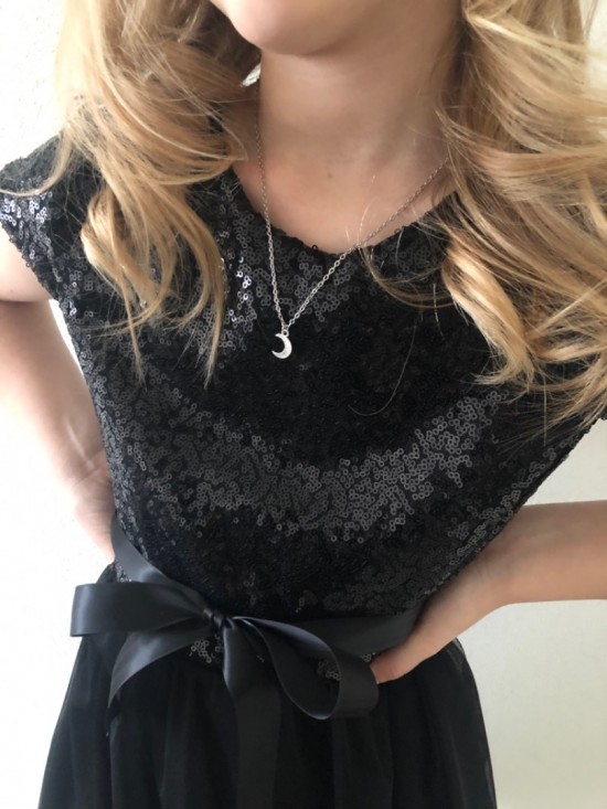 Paillette black jurk