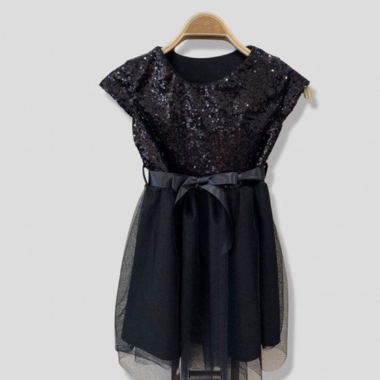 Paillette black jurk