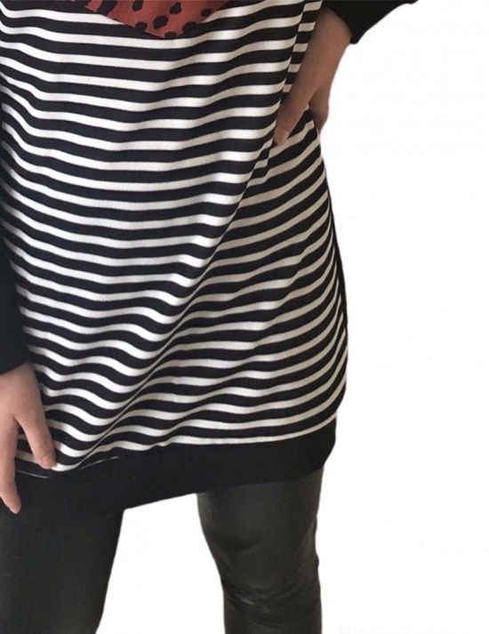 Leopard striped jurk