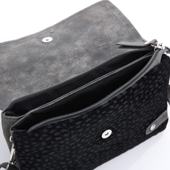Crossbody tas Cheetah Black gray silver