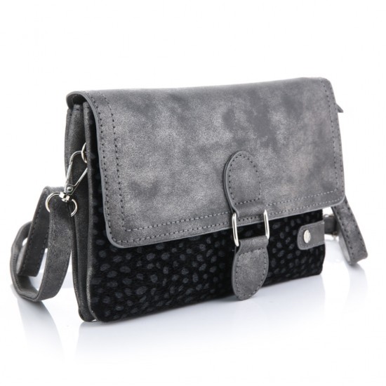 Crossbody tas Cheetah Black gray silver