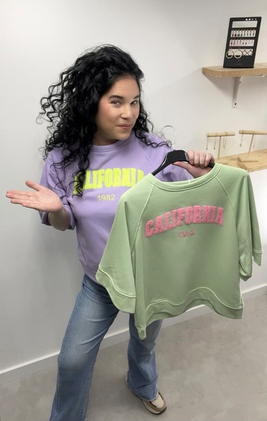 Sweatshirt California mintgroen