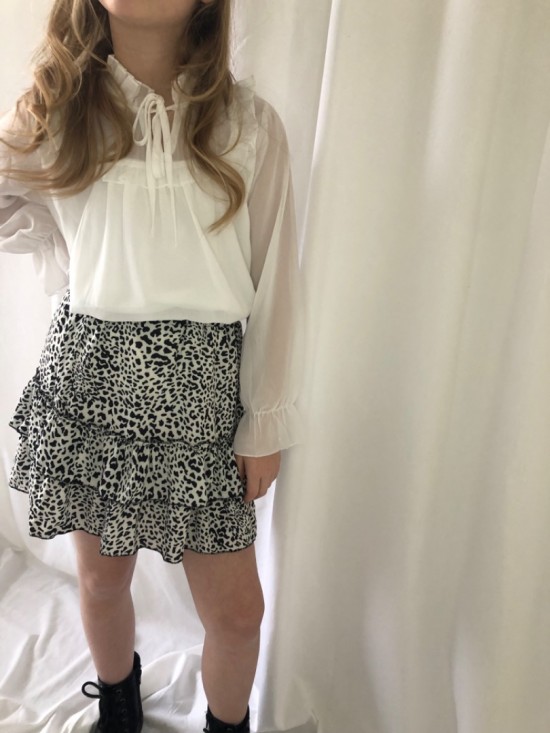 Ruffle Leopard rokje