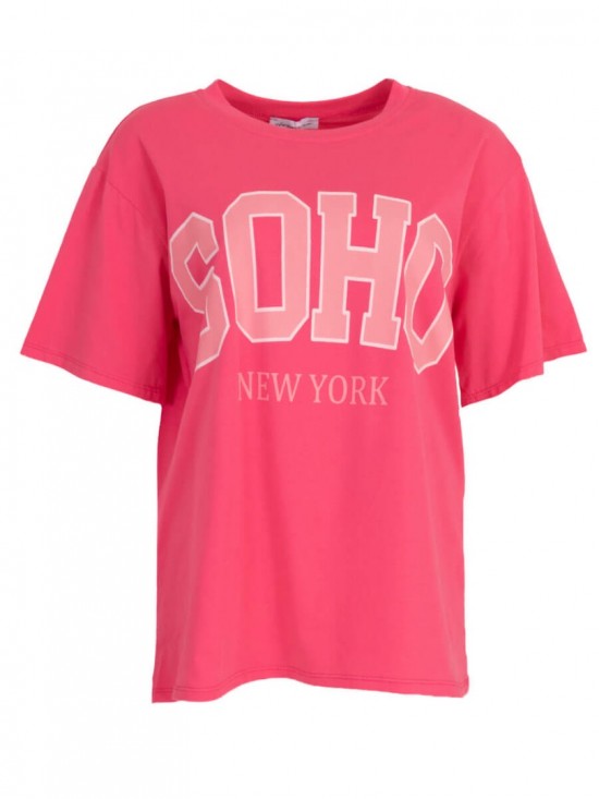 Azzurro soho t-shirt fuchsia