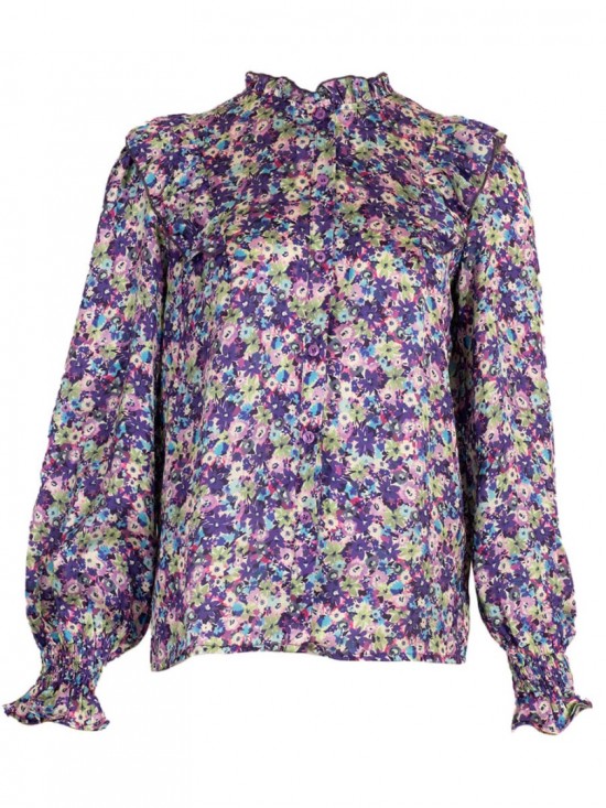 Azzurro blouse bloemenprint paars
