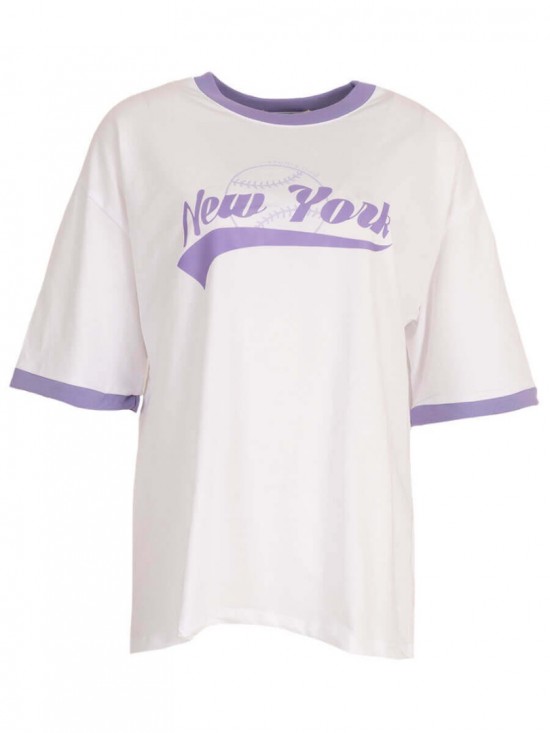 Azzurro baseball t-shirt lila