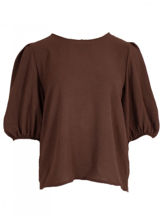 Top pofmouw Azzurro donkerbruin