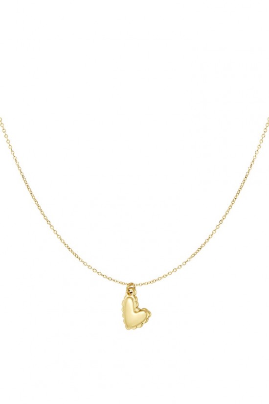 Ketting omrand hart goud