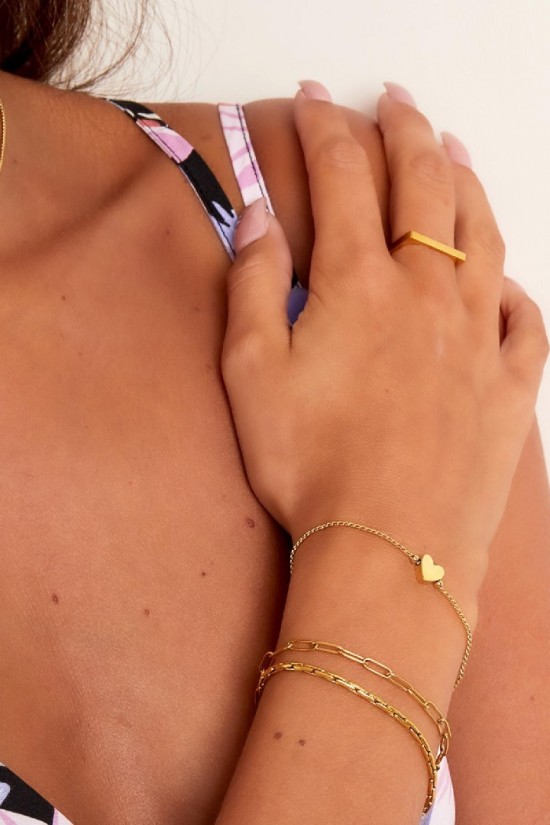 Armband hart goud