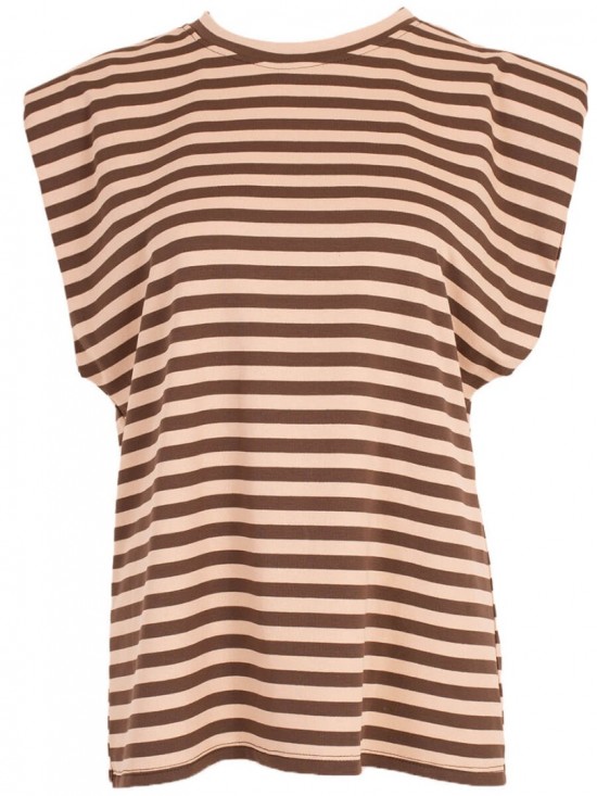 Azzurro gestreepte top beige bruin