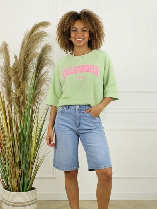 Sweatshirt California mintgroen