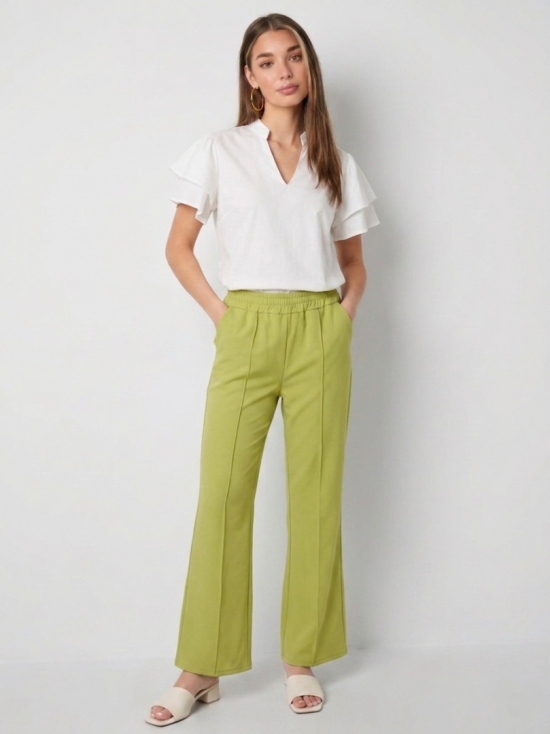 Azzurro comfy pantalon lime groen