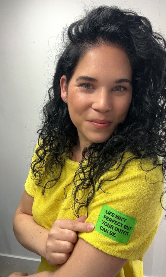 2 delig badstof set geel