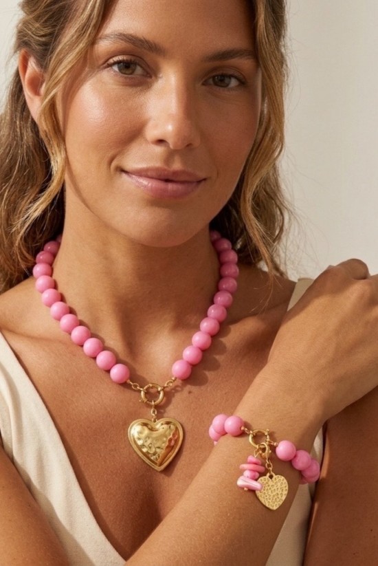 Kralenketting roze