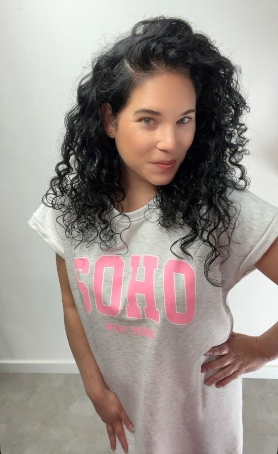 Wauw Soho t-shirt jurk grijs