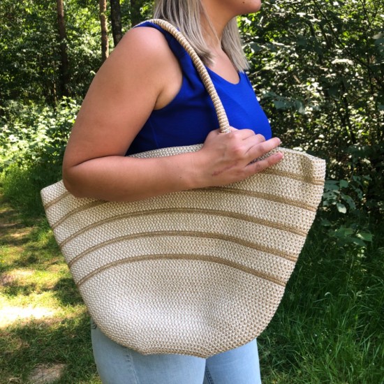 Strandshopper Licht Beige Goud