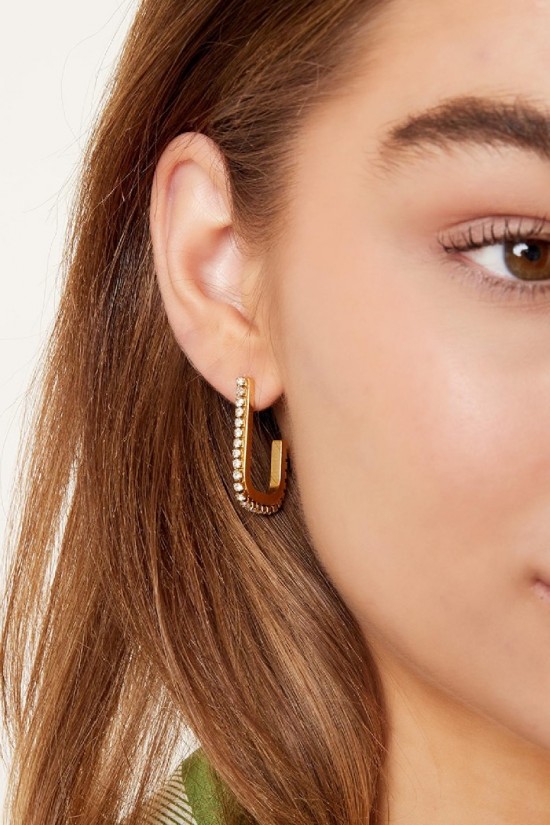 Oorbellen zirkonstenen goud