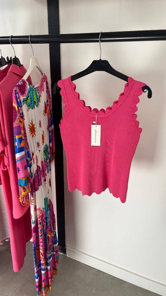 Azzurro schub top fuchsia