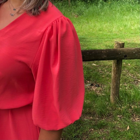 Azzurro maxi jurk koraal