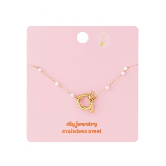 DIY armband parel goud