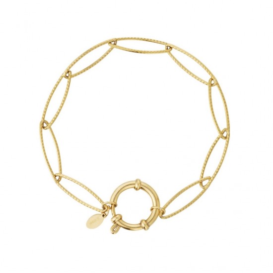 DIY armband ovale schakel goud