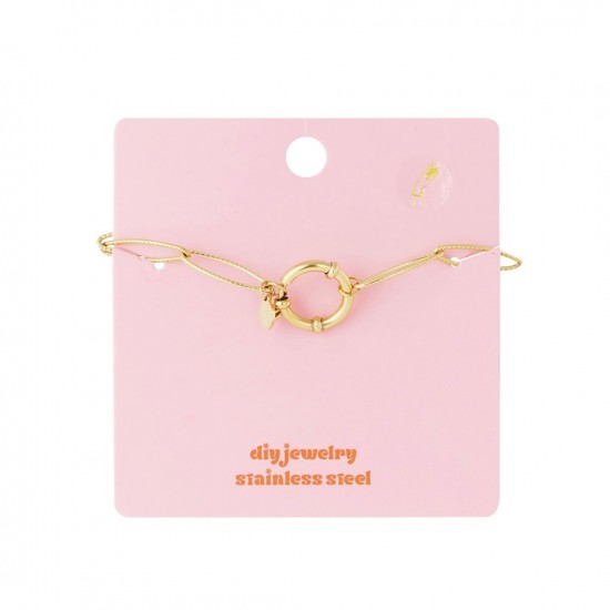 DIY armband ovale schakel goud