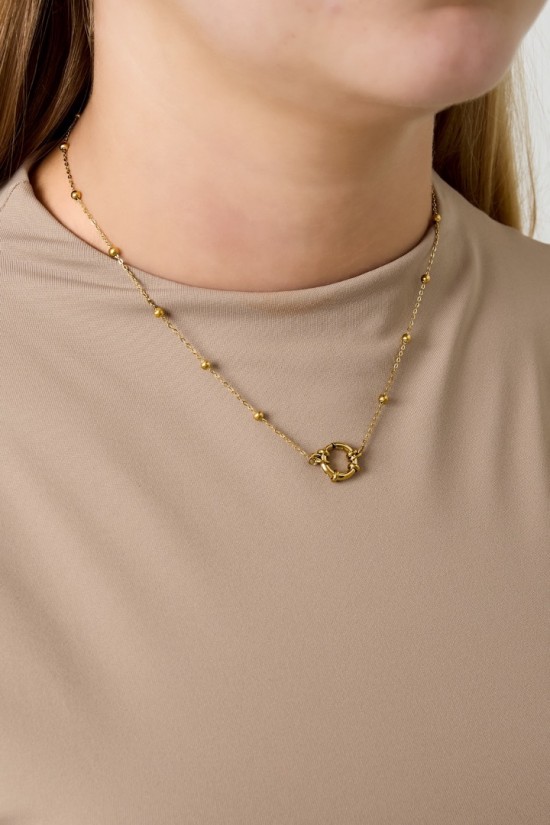 DIY ketting kleine bolletjes goud