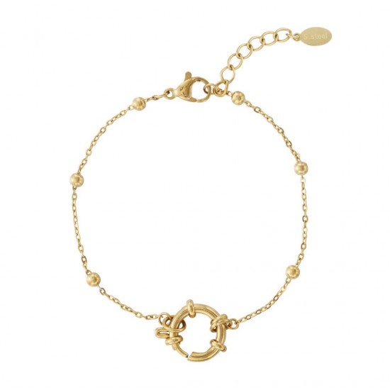 DIY armband kleine bolletjes goud