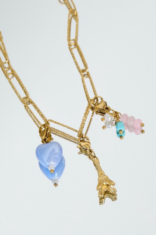 Bedel hart pastel blauw