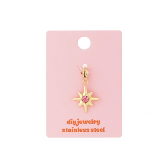 Bedel ster roze goud