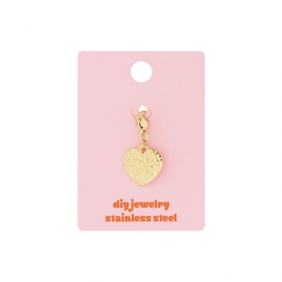 Bedel hart rond reliëf goud