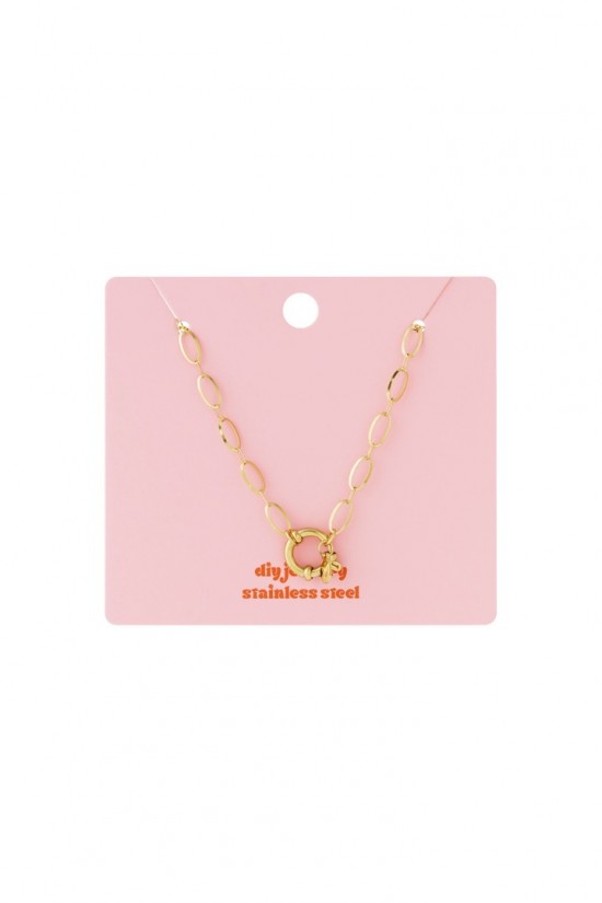 DIY ketting grove schakel goud