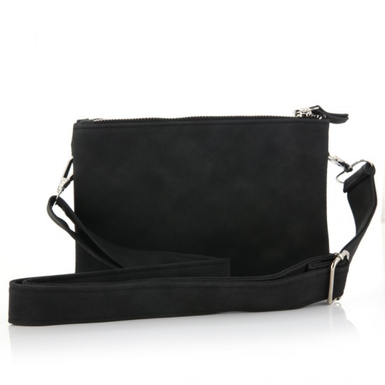 Crossbody tas zwart kwast