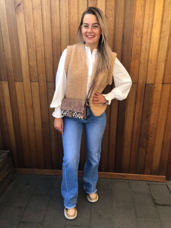 Crossbody tas Leopard Brown