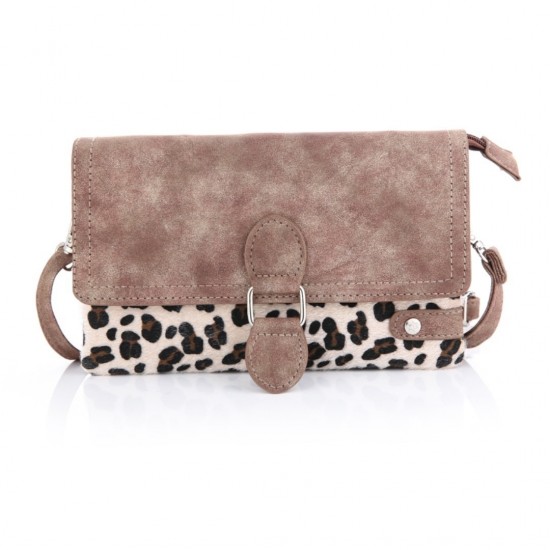 Crossbody tas Leopard Brown