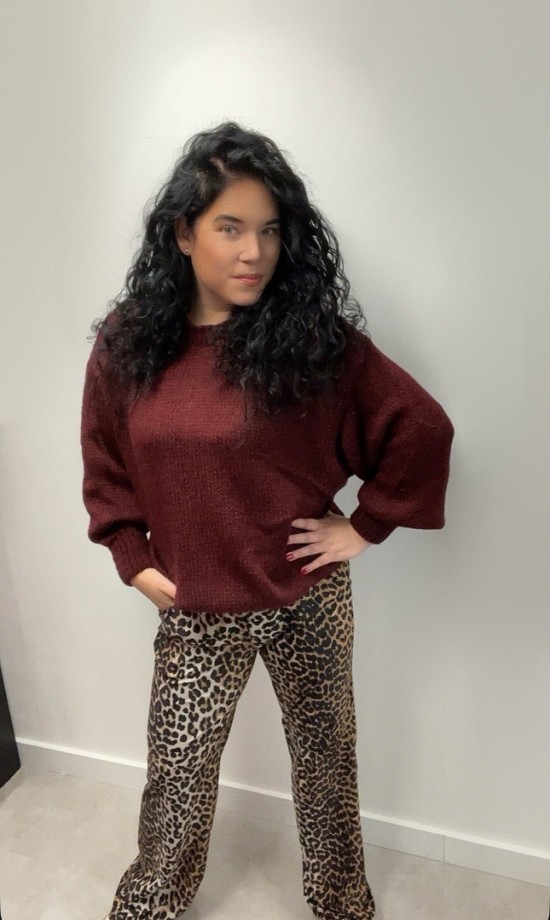 Wauw sweater bordeaux