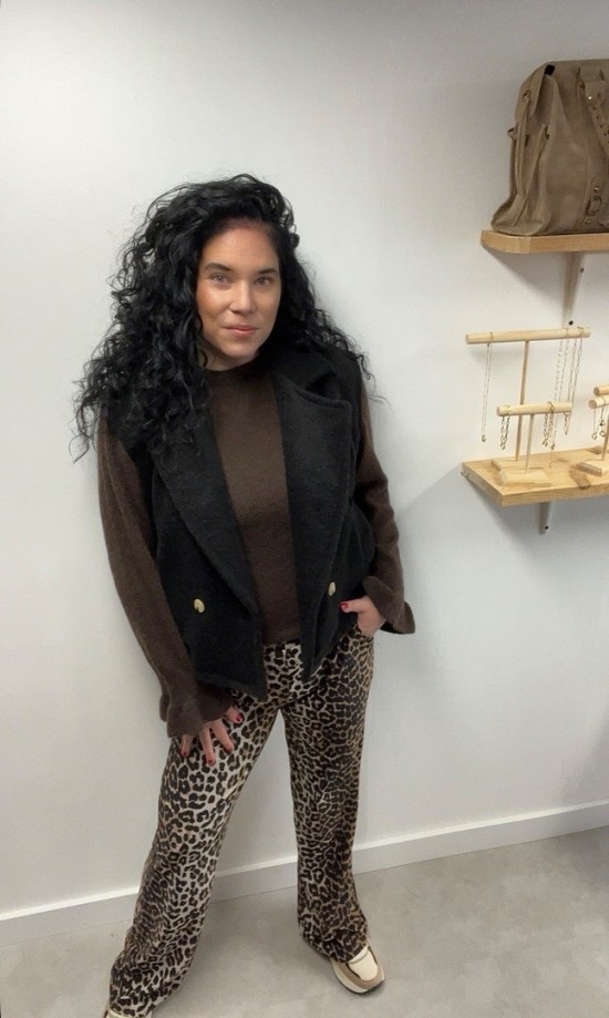 Azzurro travel leopard broek