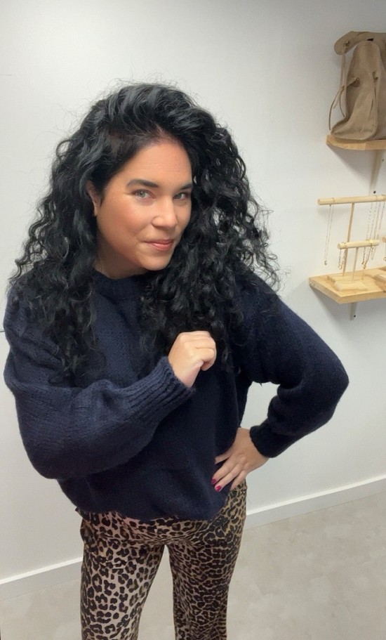 Wauw sweater donkerblauw