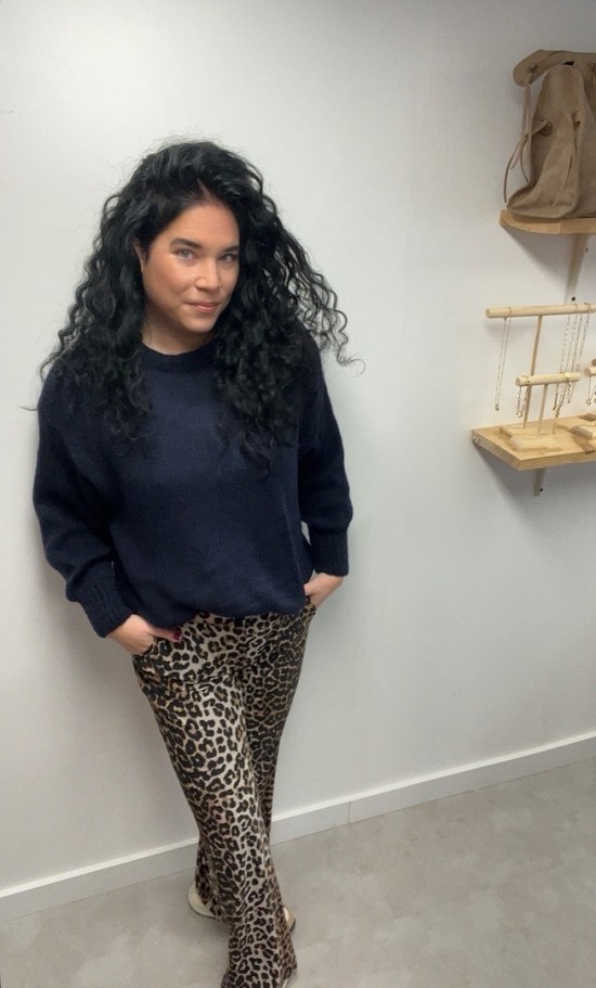 Wauw sweater donkerblauw