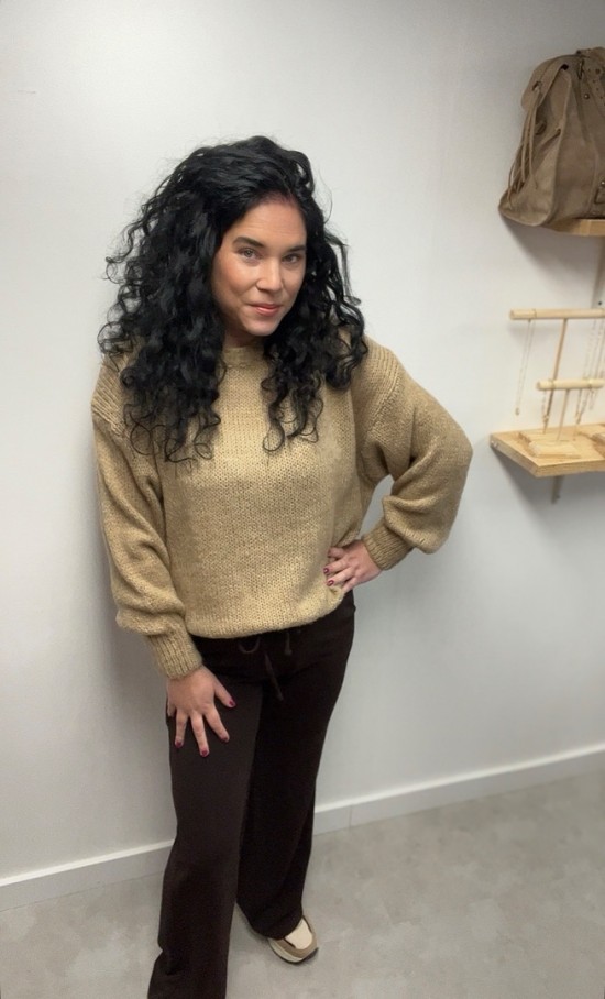 Wauw sweater camel