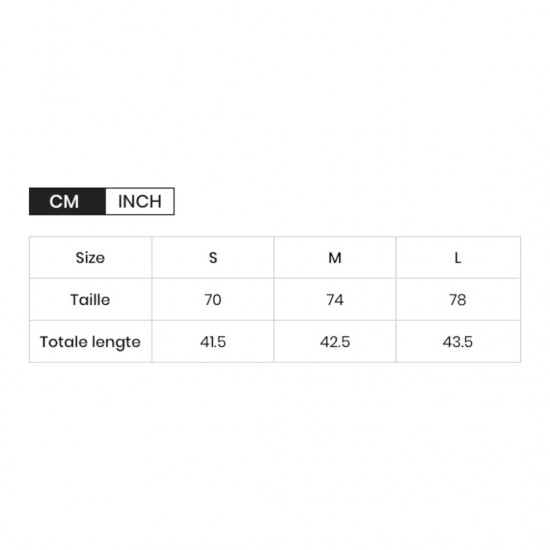 Meet tabel Spijkerrok grijs