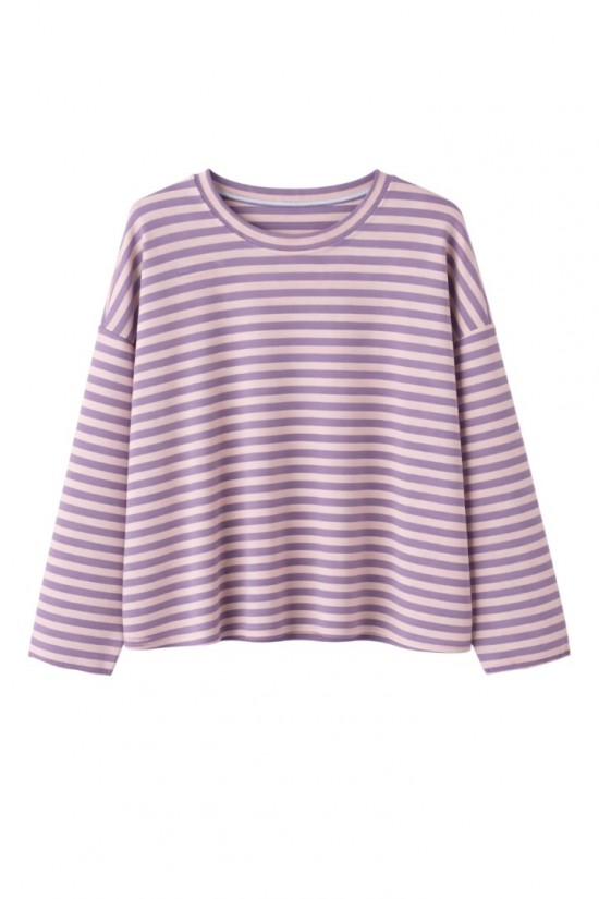 Longsleeve gestreept paars