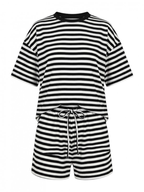 Set zwart wit gestreept